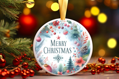 Round Christmass Ornament Sublimation|Clipart Product Image 1
