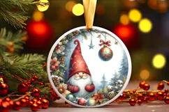 Round Christmass Ornament Sublimation|Clipart Product Image 1