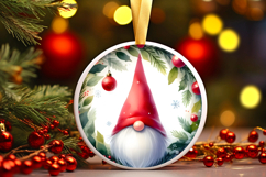 Round Christmass Ornament Sublimation|Clipart Product Image 1