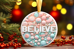 Round Christmass Ornament Sublimation|Clipart Product Image 1
