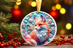 Round Christmass Ornament Sublimation|Clipart Product Image 1