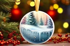 Colorful Forest Christmas Sublimation Clipart Product Image 2