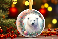 Round Christmass Ornament Sublimation|Clipart Product Image 1