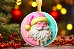 Santa Type Treatment Christmas Ornament Sublimation PNG Product Image 3