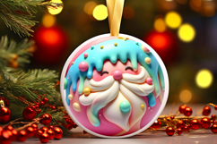 Round Christmass Ornament Sublimation|Clipart Product Image 1