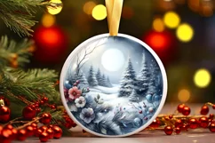 Watercolor Christmas Ornament Flowers Product Image 3