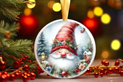 Round Christmass Ornament Sublimation|Clipart Product Image 1