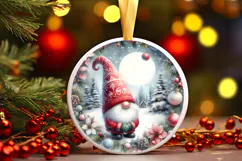 Round Christmass Ornament Sublimation|Clipart Product Image 1
