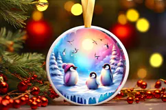 Round Christmass Ornament Sublimation|Clipart Product Image 1