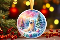 Winter Scene with Dog Sublimation PNG Product Image 3