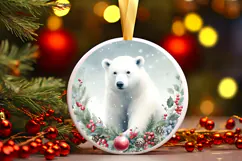 Round Christmass Ornament Sublimation|Clipart Product Image 1