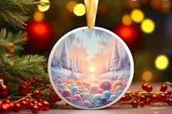 Detailed Christmas Winter Scene Digital Painting Product Image 3