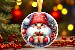 Christmass Gnome Round Ornament PNG Product Image 1