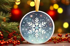 Round Christmass Ornament Sublimation|Clipart Product Image 1
