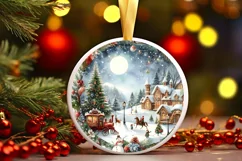 Holiday Delight Christmas Ornament PNG Product Image 1