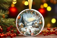 Holiday Delight Christmas Ornament PNG Product Image 3