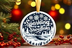 Sparkling Snowflakes 3D Snowflakes PNG Product Image 3