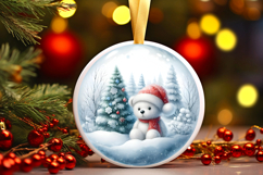 Round Christmass Ornament Sublimation|Clipart Product Image 1