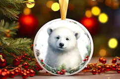 Round Christmass Ornament Sublimation|Clipart Product Image 1