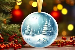 Winter Sleigh Scene Sublimation PNG Product Image 2