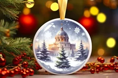 Spain Winter Scene Christmas Ornament PNG Product Image 3