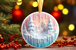 Round Christmass Ornament Sublimation|Clipart Product Image 1