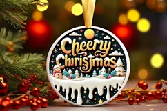 Cheery Christmas 3D Snowflakes PNG Product Image 1