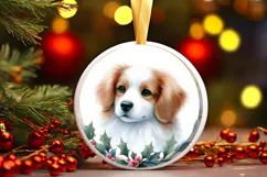 Round Christmass Ornament Sublimation|Clipart Product Image 1