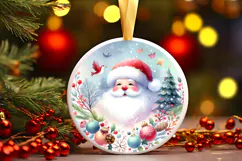 Round Christmass Ornament Sublimation|Clipart Product Image 1
