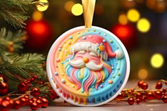Pastell 3D Santa Christmas PNG Product Image 1