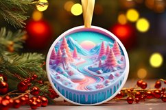 Pastell 3D Winter Scenee PNG Product Image 1