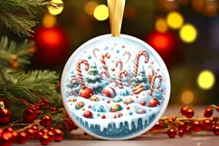 Winter Christmas Round Melting Candies PNG Product Image 3