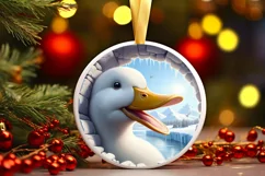 Icy Wall Duck Digital Painting Sublimation PNG Product Image 2
