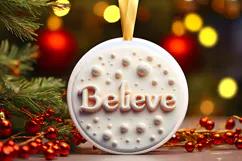 Round Christmass Ornament Sublimation|Clipart Product Image 1