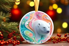 Polar Bear Depth Winter Ornament Sublimation PNG Product Image 3
