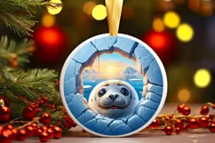 Melting Ice Wall Seal Digital Painting Sublimation PNG Product Image 1