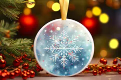 Round Christmass Ornament Sublimation|Clipart Product Image 1
