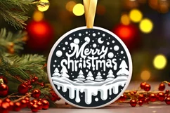 Merry Christmas 3D Melting Winter Vector PNG Product Image 3