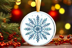 Round Christmass Ornament Sublimation|Clipart Product Image 1