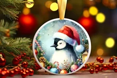 Colorful Penguin Winter Scene Image PNG Product Image 2