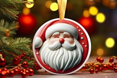 3D Santa Winter Ornament Sublimation PNG Product Image 3