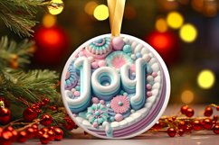 JOY Christmas Ornament Sublimation PNG Product Image 1