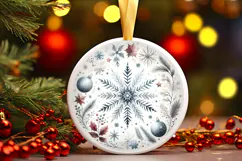 Round Christmass Ornament Sublimation|Clipart Product Image 1