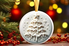 3D -like Christmas Tree with Melting Edges PNG File Product Image 2