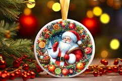 Santa Christmas Round Ornament Product Image 1