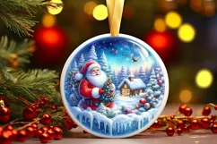 Melting Winter Scene with Santa Sublimation PNG Product Image 2