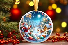 Melting Winter Scene with Santa Sublimation PNG Product Image 1