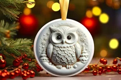 Christmas Owl Sublimation PNG Product Image 2