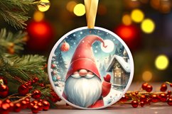 Christmas Gnome Christmas Ornament Sublimation PNG Product Image 3