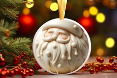 Santa Christmas Ornament Sublimation PNG Product Image 3